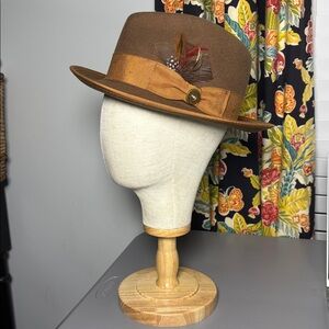 Southern Gents Trilby Fedora Hat Size Small 7 Brown 56cm